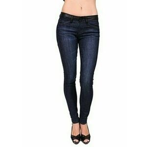 Stylish & Sexy Skinny Jeans faux leather waistband
